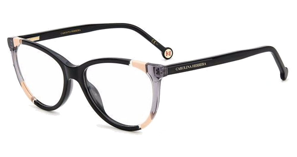 Carolina Herrera CH 0064 rectangle eyeglasses in Blacknude