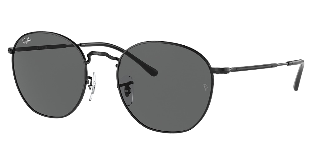 Ray-Ban RB3772F round sunglasses in Black/Dark Grey