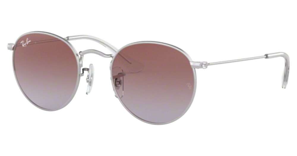 Ray-Ban RJ9547S JUNIOR ROUND round sunglasses in Silver/Light Blue Gradient Violet