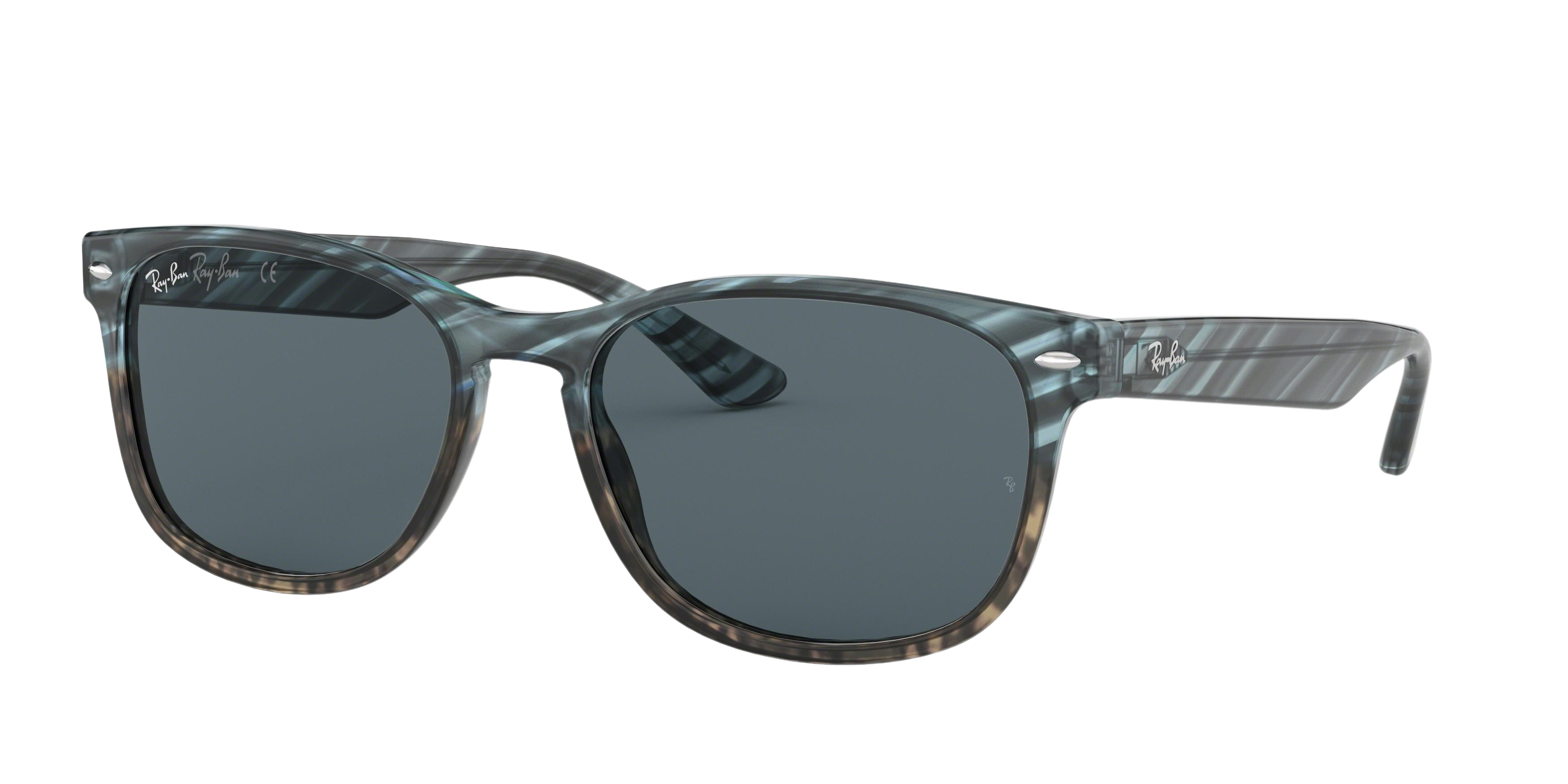 Ray-Ban RB2184F square sunglasses in Blue Gradient Grey Stripped