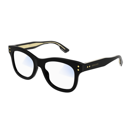 Gucci GG1086S rectangle sunglasses in Black Black Transparent/Transparent