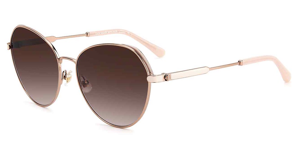 Kate Spade OCTAVIA/G/S irregular sunglasses in Red Gold R/Brown Shaded