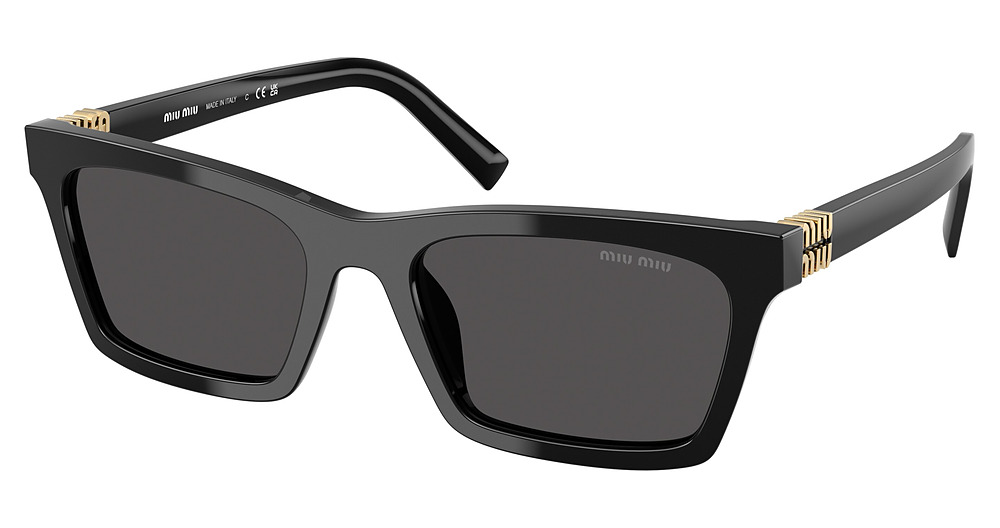 Miu Miu MU A05SF rectangle sunglasses in Black/Dark Grey