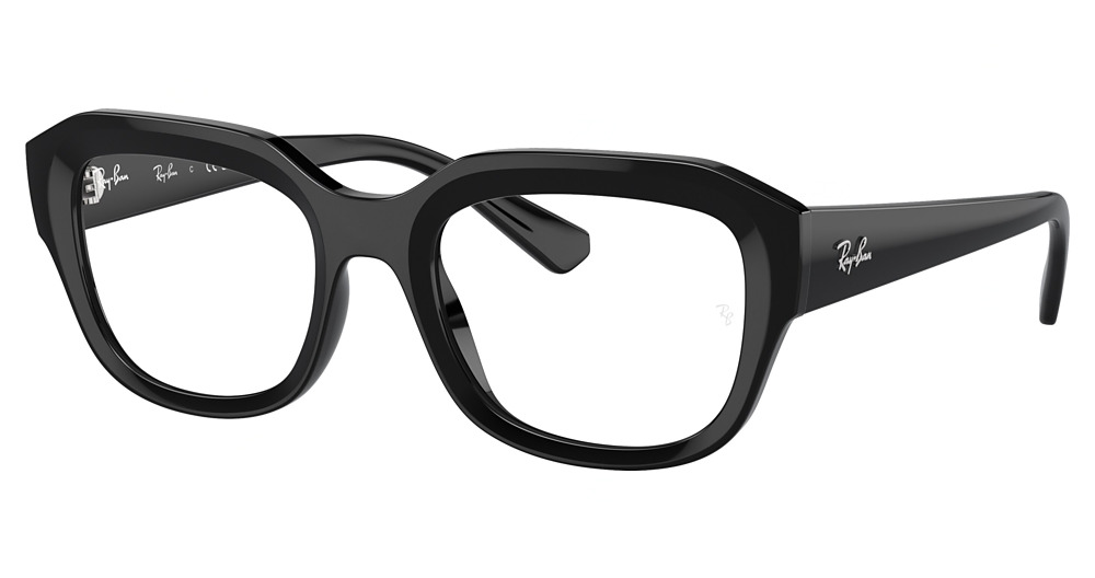 Ray-Ban RX7225F LEONID round eyeglasses in Black