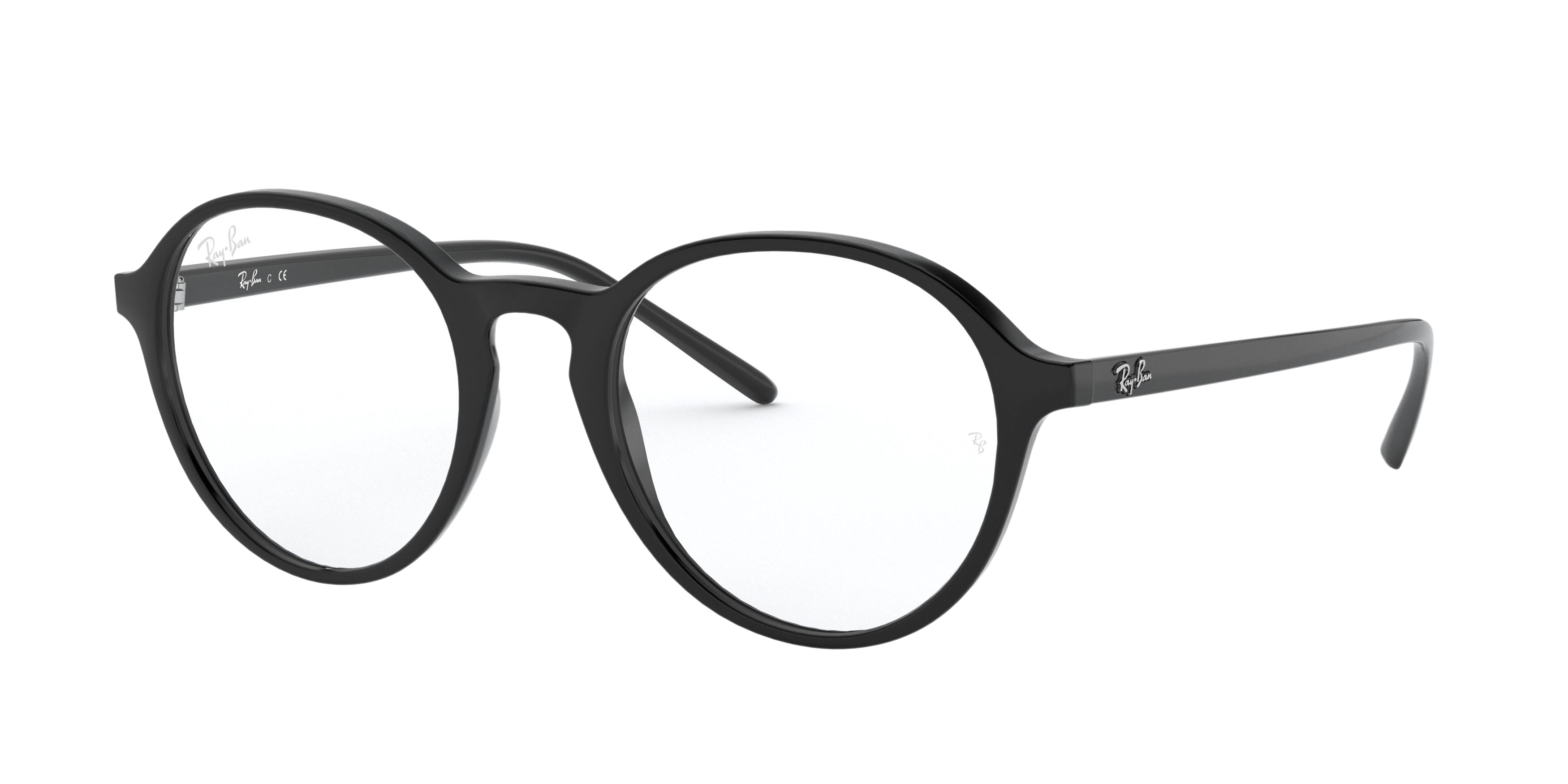 Ray-Ban RX7173 round eyeglasses in Black