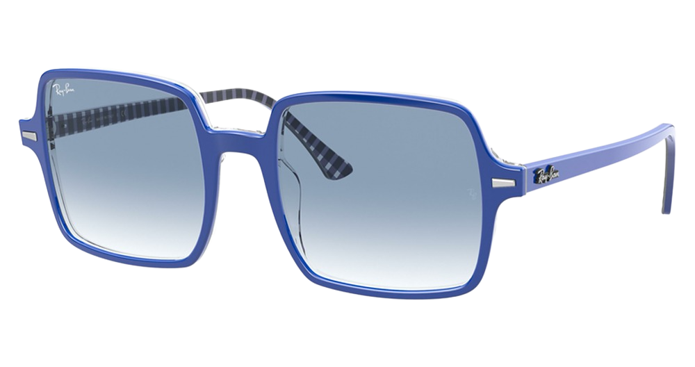 BLUE ON VICHY BLUE/WHITE / CLEAR GRADIENT BLUE