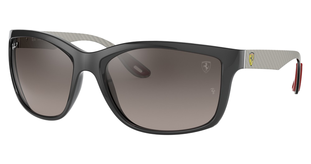 Ray-Ban RB8356M round sunglasses in Grey/Grey Mir Grey Gradient Polarized