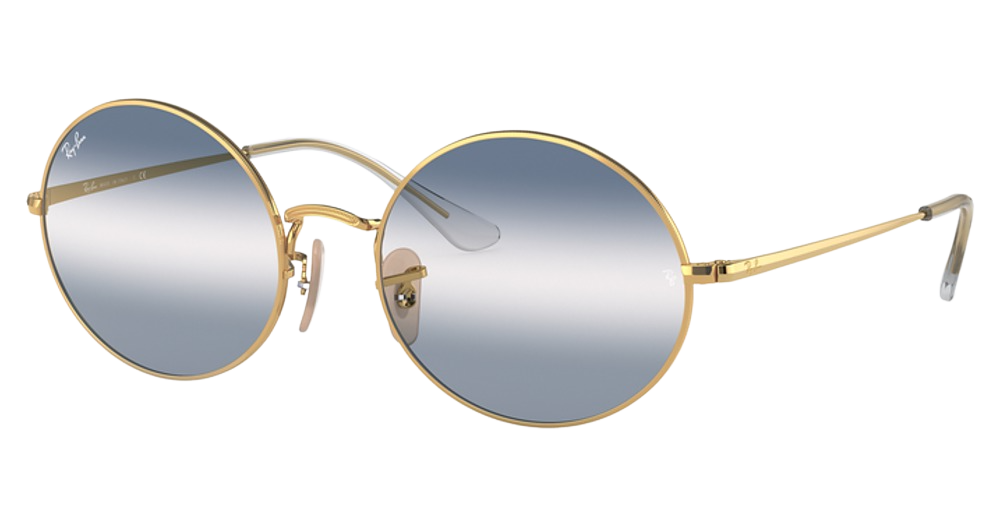Ray-Ban RB1970 round sunglasses in Arista/Clear Gradient Blue