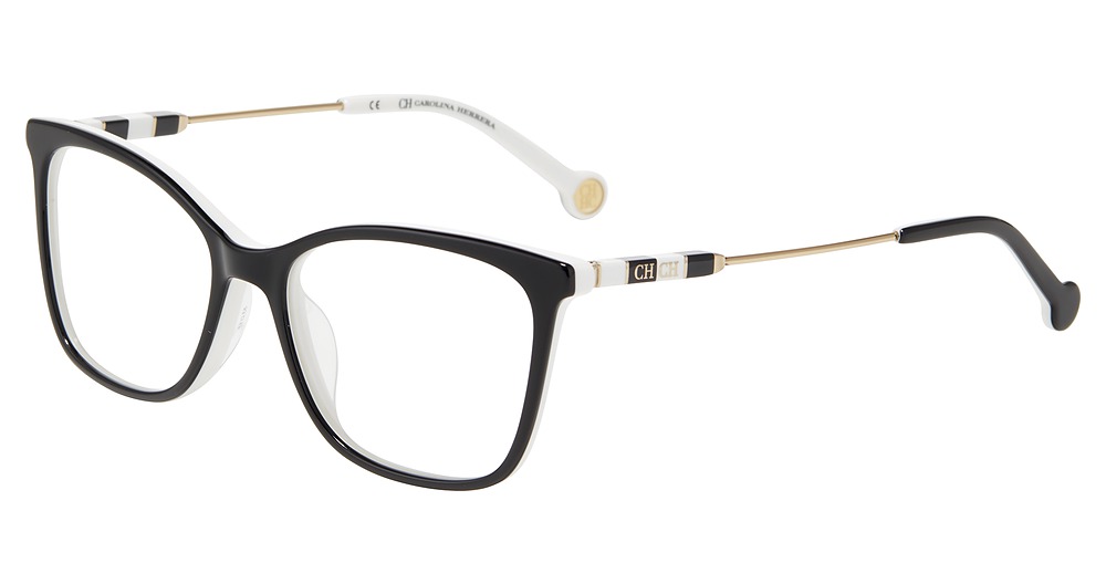 Carolina Herrera VHE846K round eyeglasses in Black 06 X1