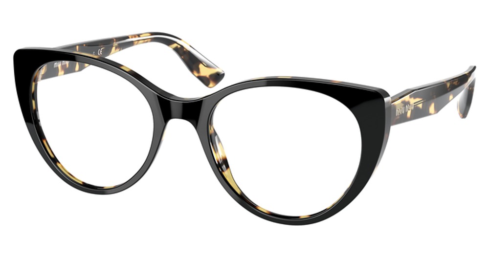 Miu Miu MU 06TV cateye eyeglasses in Light Havana/Top Black