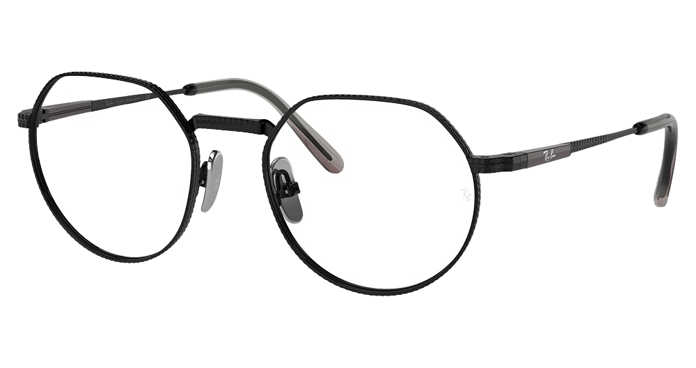 Ray-Ban RX8265V JACK TITANIUM round eyeglasses in Black
