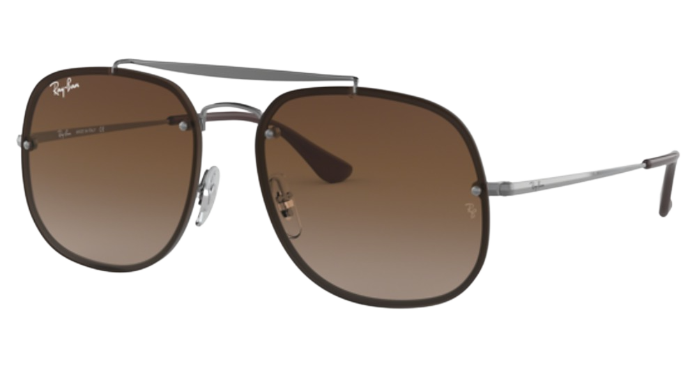 Ray-Ban RB3583N BLAZE THE GENERAL aviator sunglasses in Gunmetal/Brown Gradient Dark Brown