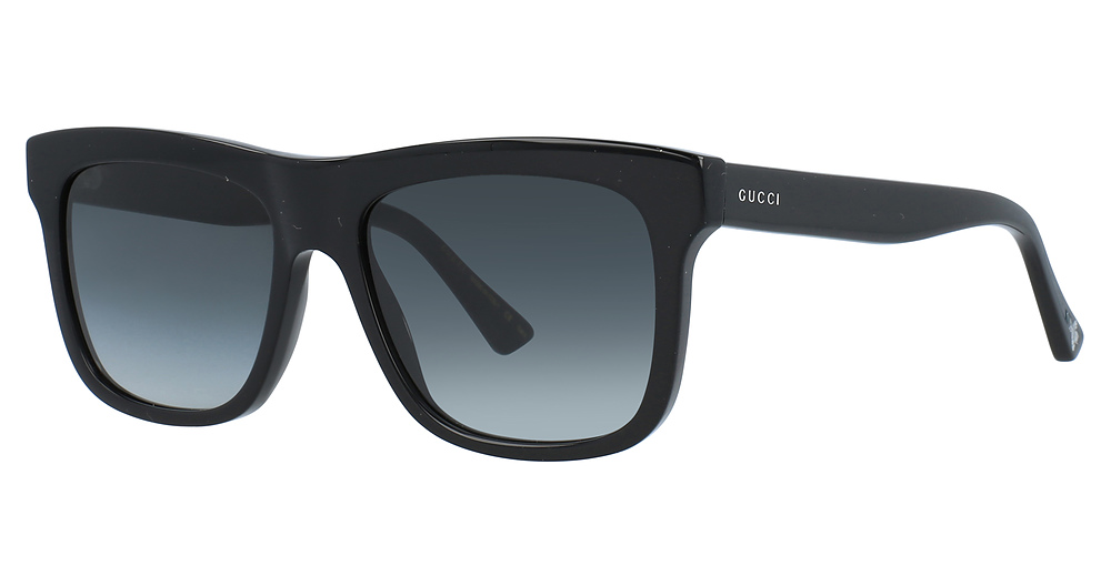Gucci GG0158S square sunglasses in Black Black Grey/Nylon