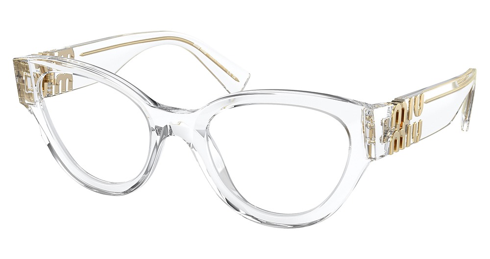 Miu Miu MU 01VV round eyeglasses in Clear