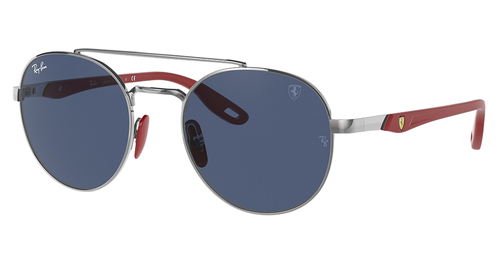 Ray-Ban RB3696M aviator sunglasses in Gunmetal/Dark Blue