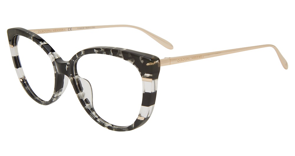 Carolina Herrera VHN629M cateye eyeglasses in Smoke Tortoise 06 P3