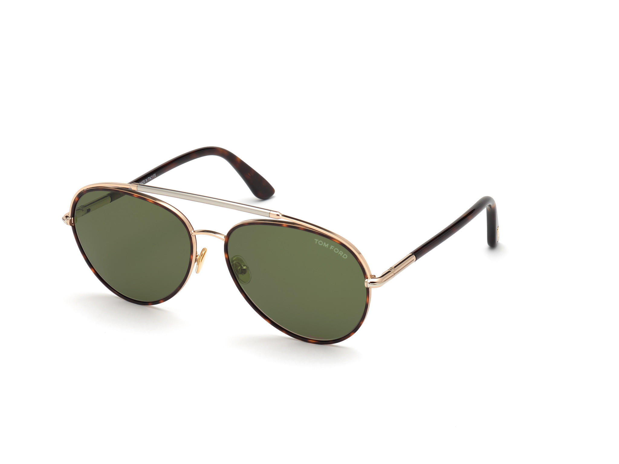 Tom Ford FT0748 Curtis round sunglasses in Shiny Rose Gold W. Palladium