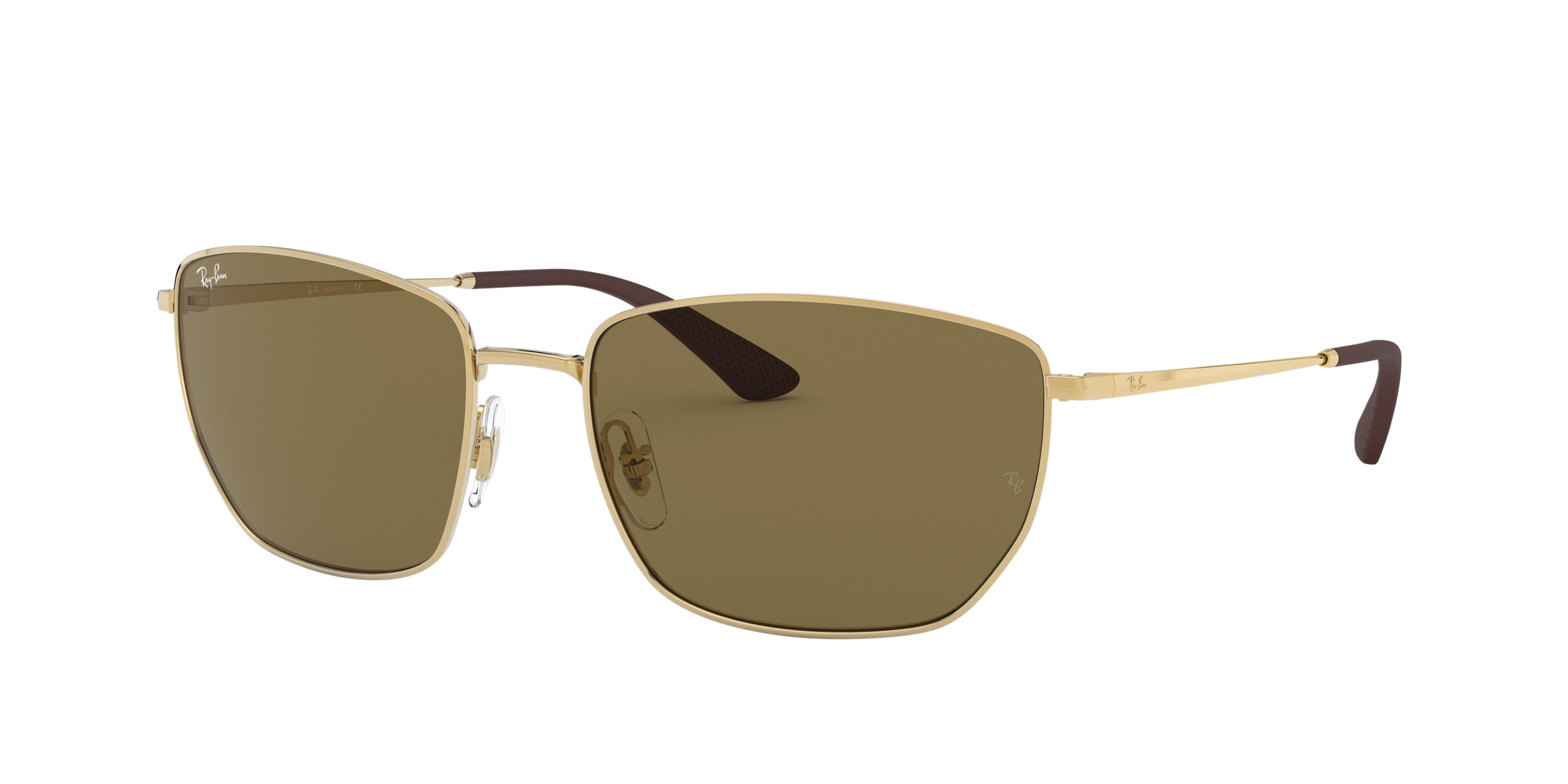 Ray-Ban RB3653 square sunglasses in Gold