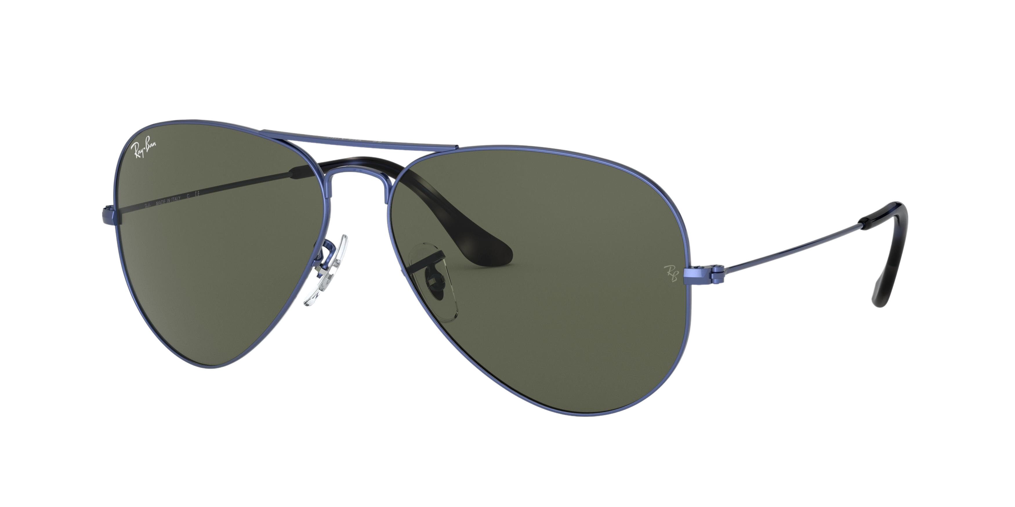 Ray-Ban RB3025 aviator sunglasses in Sand Trasparent Blue