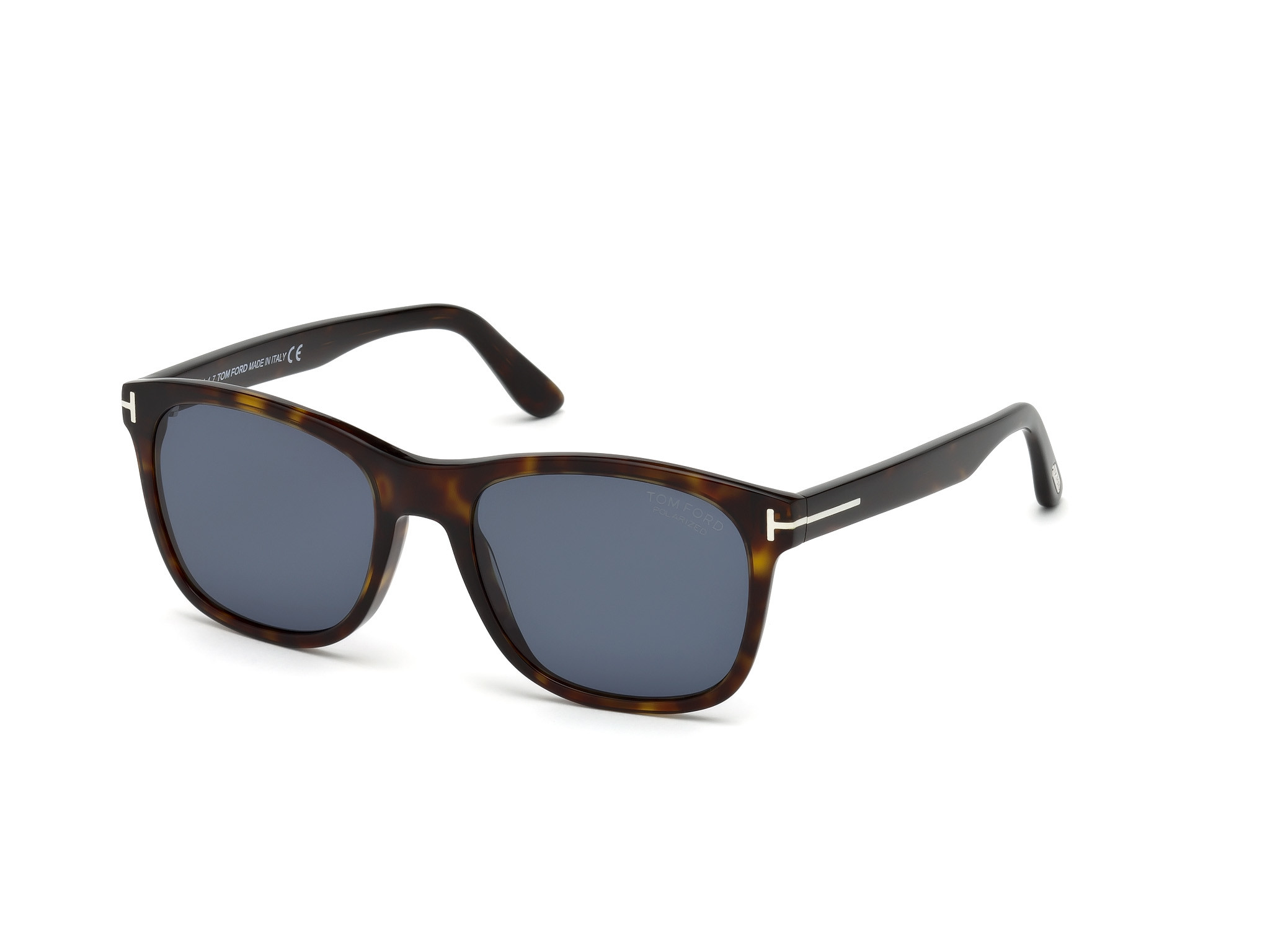 Shiny Dark Havana, Palladium T Logo/ Blue Polarized Lenses