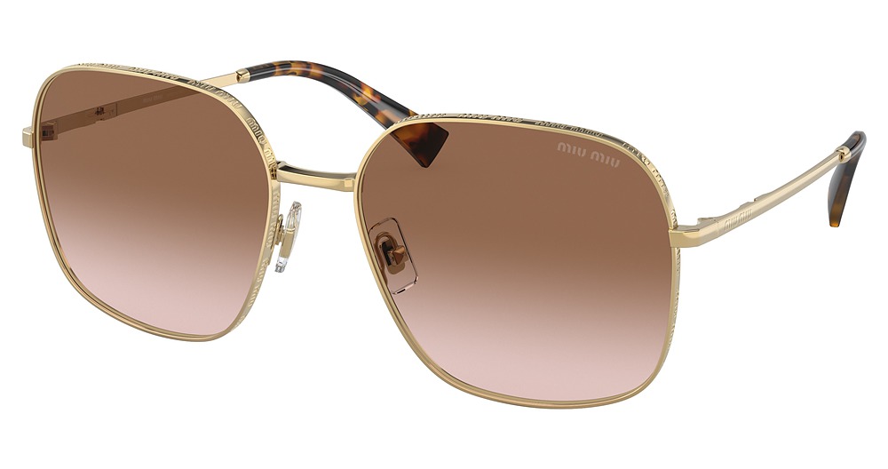 Miu Miu MU 50YS square sunglasses in Gold/Gradient Brown