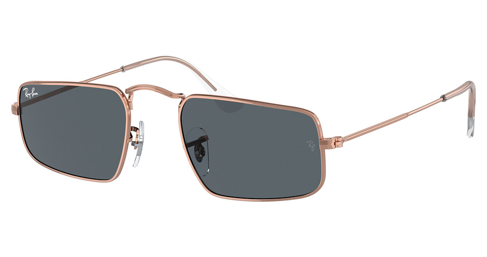 Ray-Ban RB3957 JULIE square sunglasses in Rose Gold/Blue