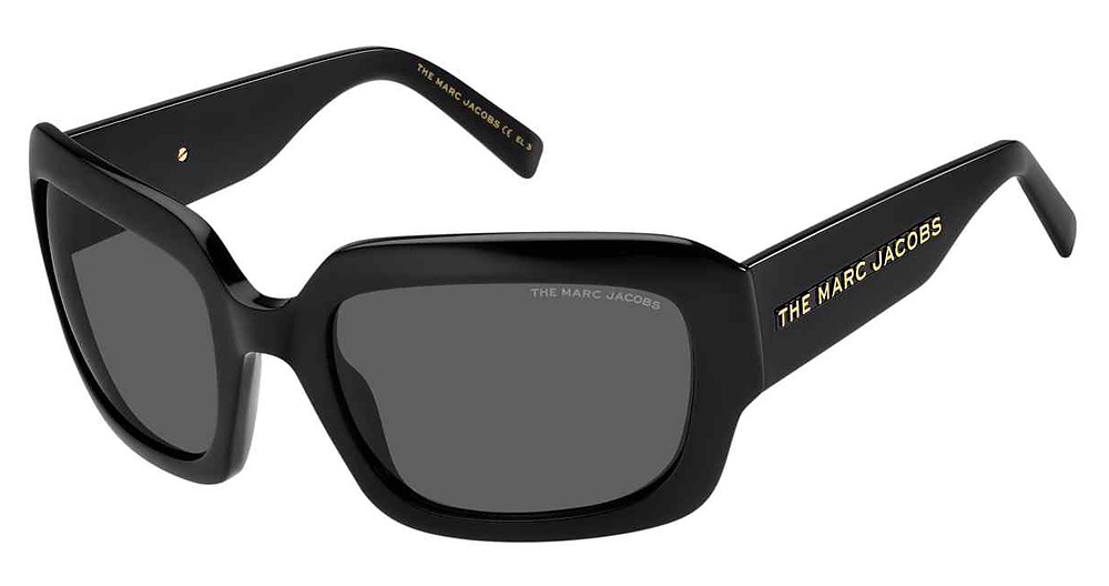 Marc Jacobs MARC 574/S rectangle sunglasses in Black/Grey