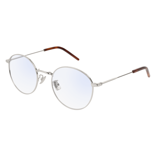 Saint Laurent SL 237/F round sunglasses in Silver