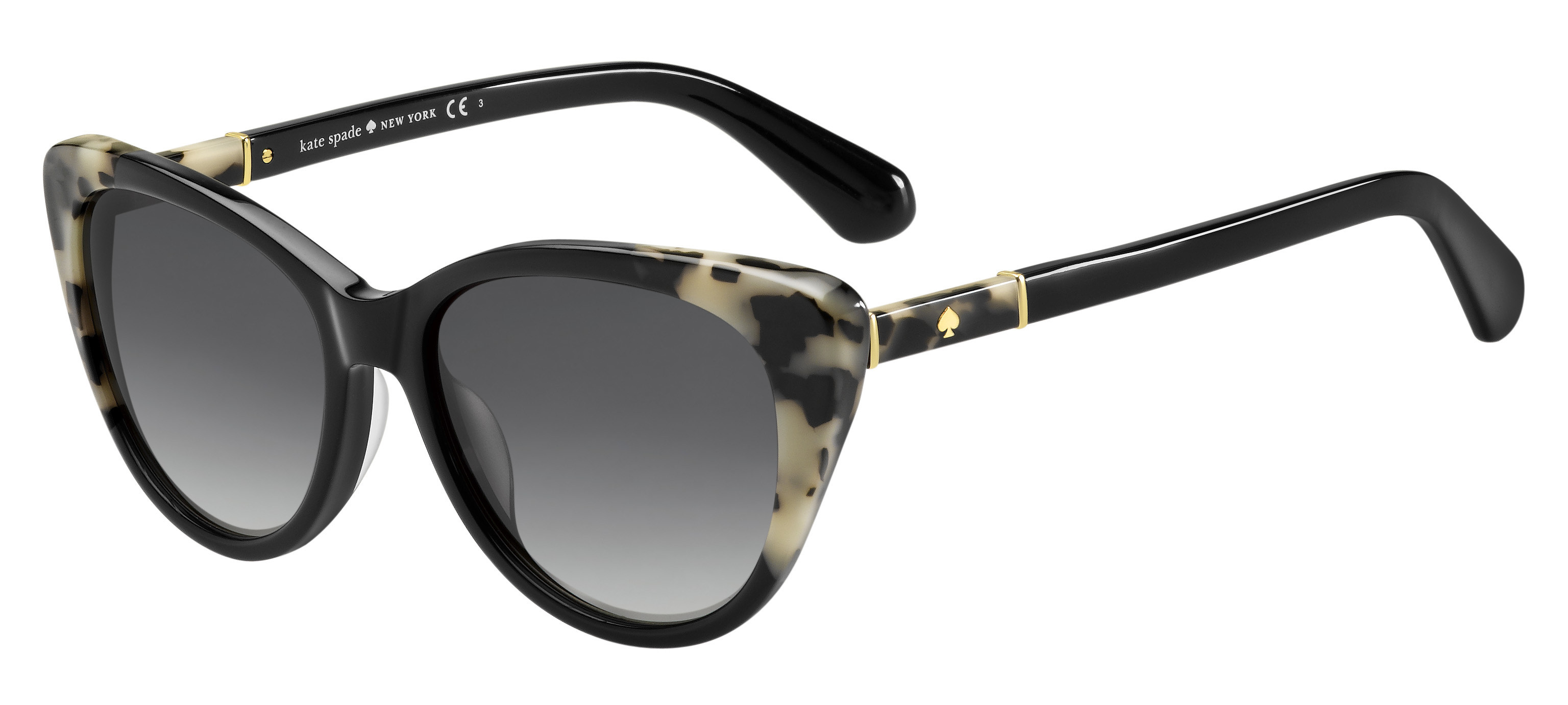 Kate Spade Sherylyn/S cateye sunglasses in Black Havana (9 O Dark Grey Gradient)