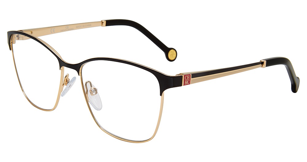 Carolina Herrera VHE125K square eyeglasses in Black 0301