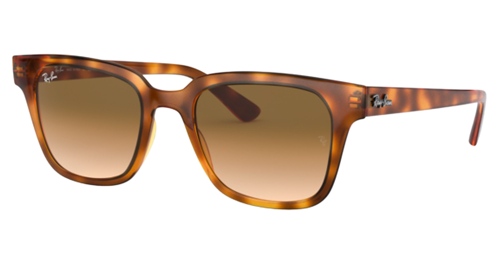 Ray-Ban RB4323 square sunglasses in Yellow Light Havana/Clear Gradient Brown