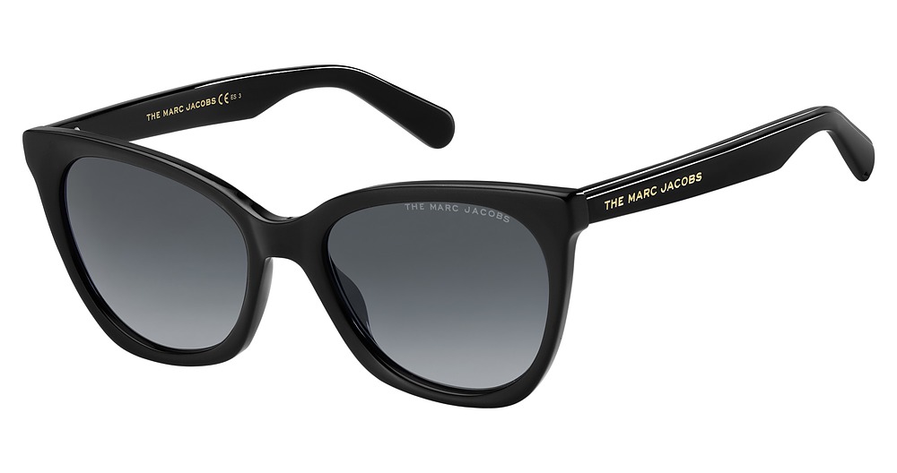 Marc Jacobs MARC 500/S rectangle sunglasses in Black/Dark Grey Shaded