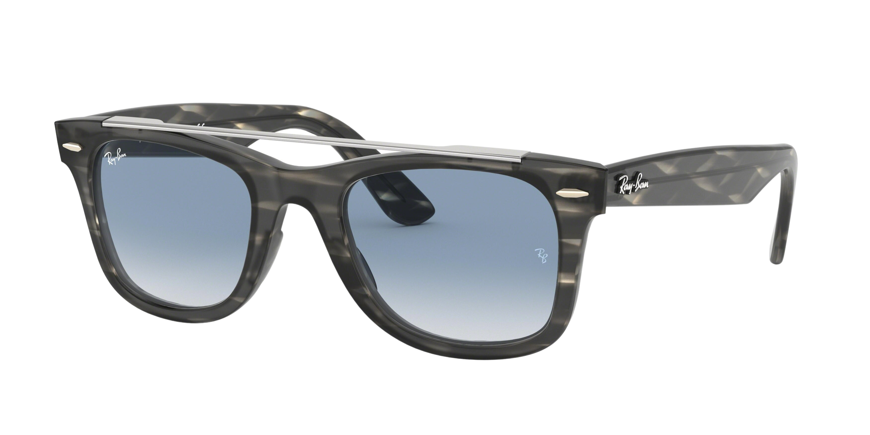 Ray-Ban RB4540F square sunglasses in Stripped Grey