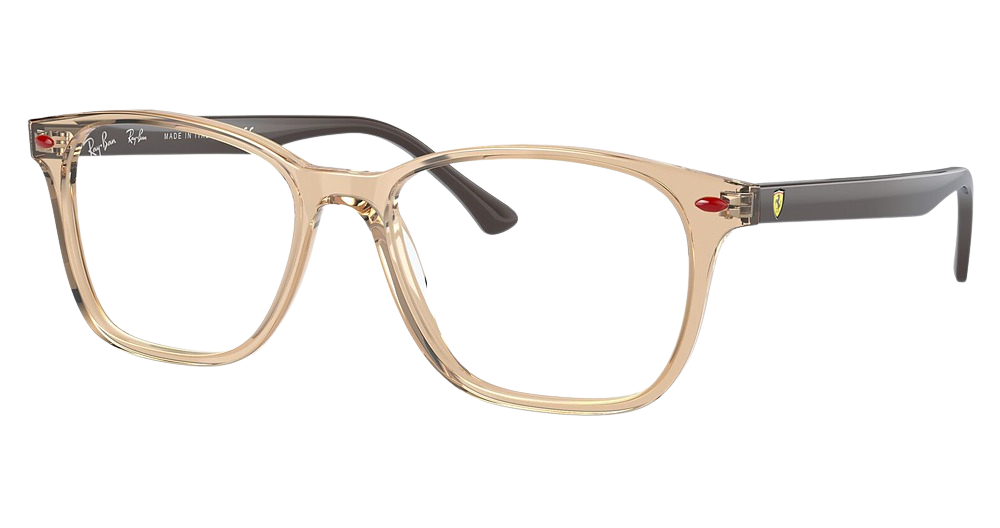 Ray-Ban RX5405M round eyeglasses in Transparent Brown