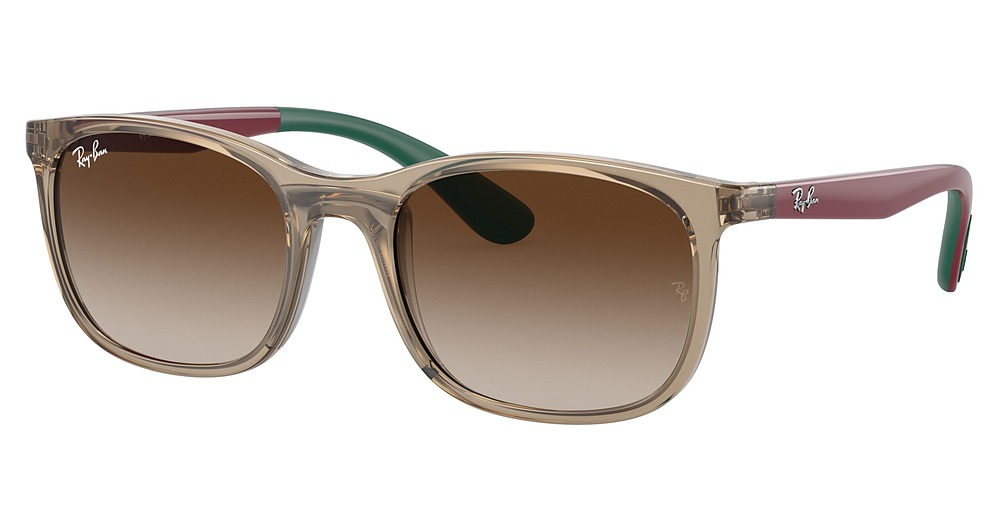 Ray-Ban RJ9076S round sunglasses in Transp Brown on Rubber G/Brown Gradient
