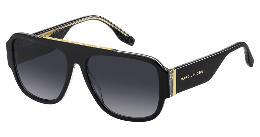 Marc Jacobs MARC 756/S rectangle sunglasses in Blkpttgr/Dark Grey Shaded