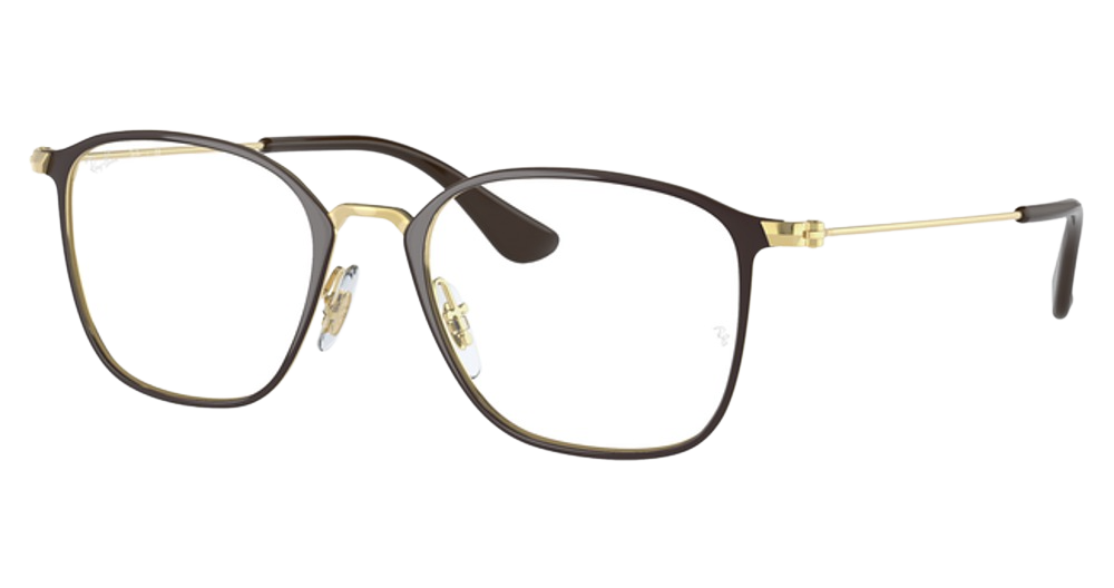 Ray-Ban RY1056 round eyeglasses in Arista on Brown