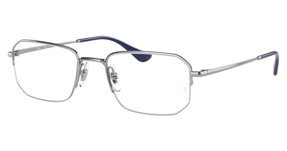 Ray-Ban RX6449 rectangle eyeglasses in Silver