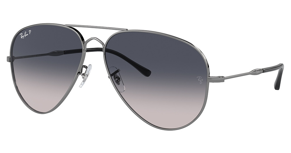 Ray-Ban RB3825 OLD AVIATOR sunglasses in Gunmetal/Blue Gradient Polarized