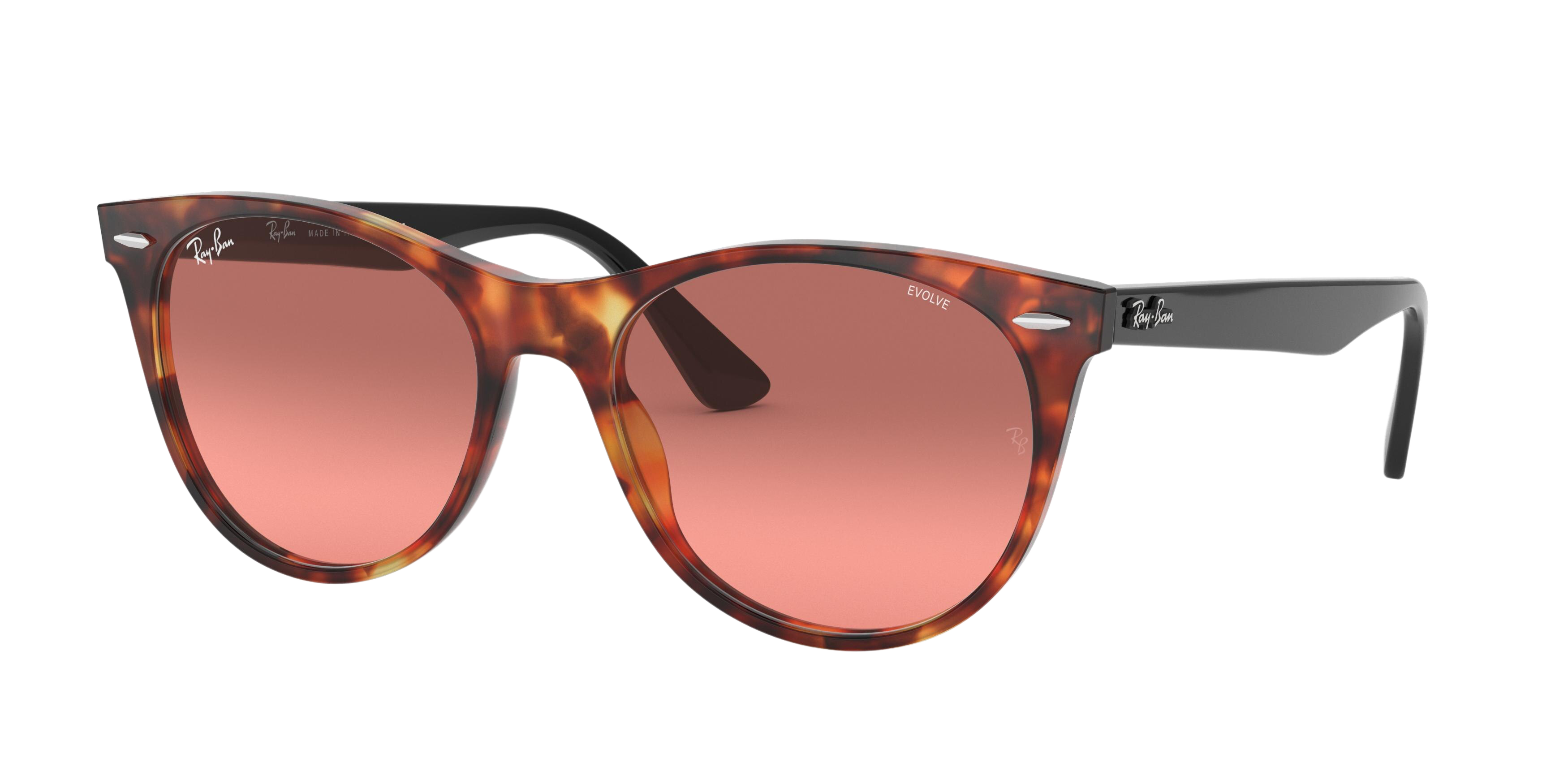 Ray-Ban RB2185 round sunglasses in Red Havana