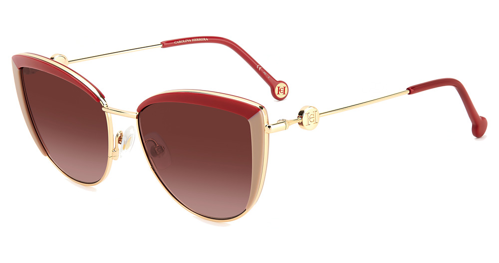 Carolina Herrera HER 0112/S cateye sunglasses in Red Beige/Pink Doubleshade