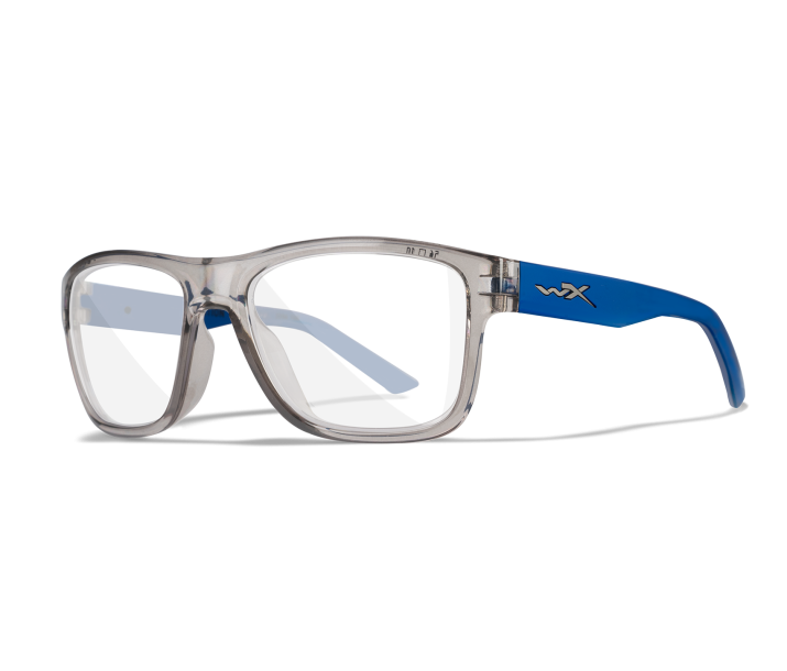 CRYSTAL GREY WITH BLUE TEMPLES / Clear