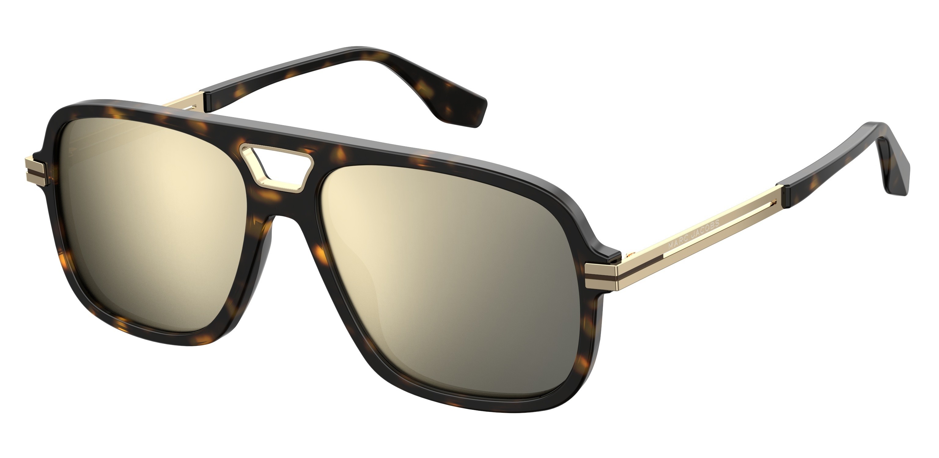 Marc Jacobs Marc 415/S square sunglasses in Dark Havana (Ue Grey Ivory Mirror)