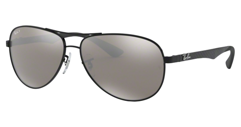 Ray-Ban RB8313 CARBON FIBRE aviator sunglasses in Black/Grey Mirror Black