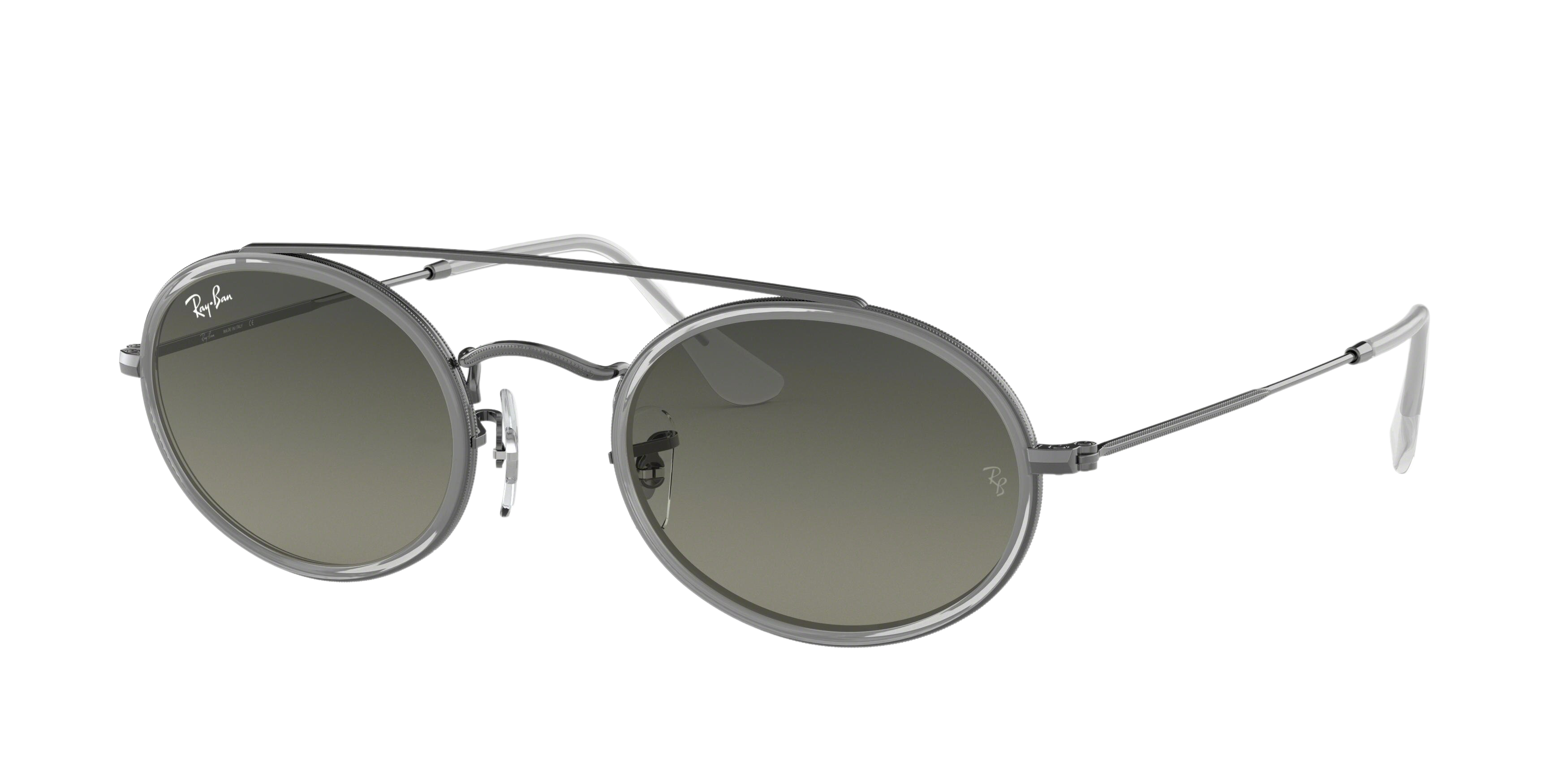Ray-Ban RB3847N round sunglasses in Gunmetal