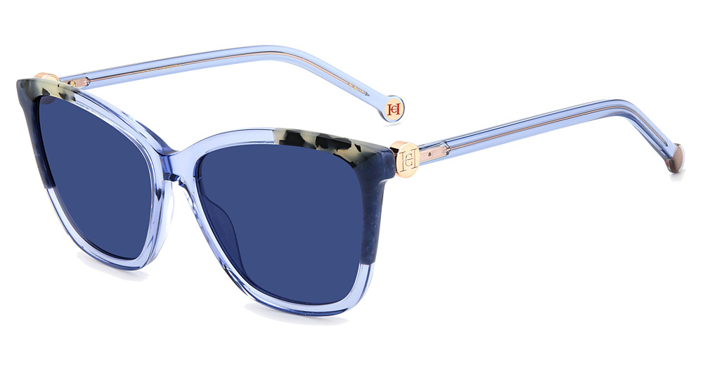 Carolina Herrera CH 0052/S rectangle sunglasses in Whtbluhvn/Blue
