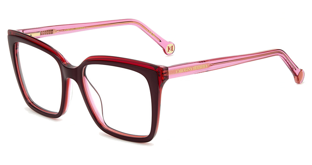 Carolina Herrera HER 0251/G rectangle eyeglasses in Burgupink