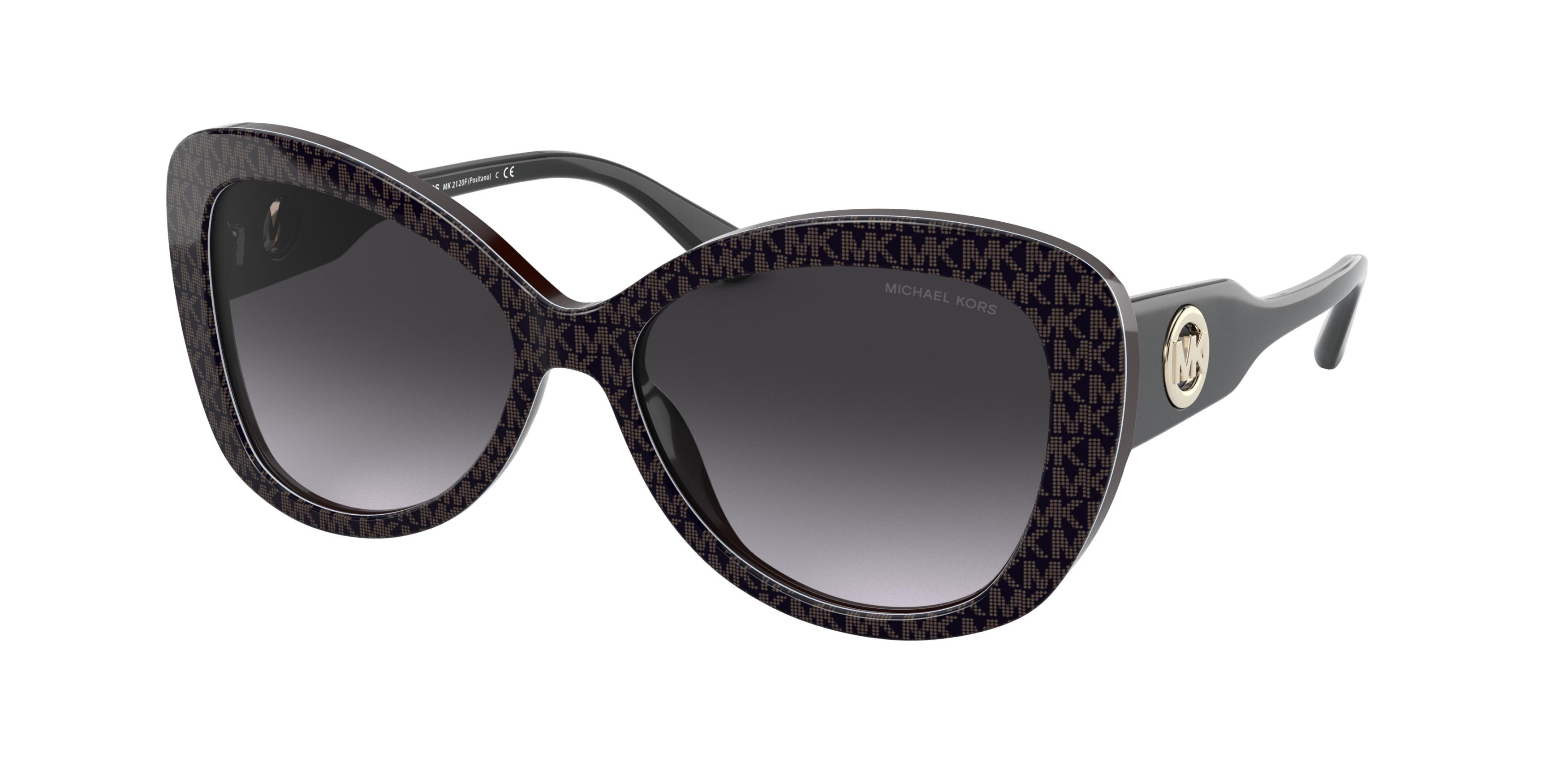 DARK BROWN MK JACQAURD LOGO