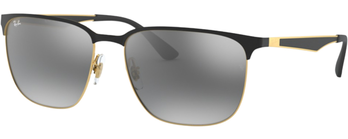 BLACK ON ARISTA / GREY MIRROR SILVER GRADIENT