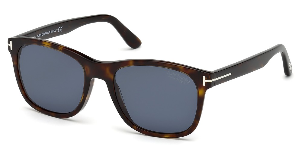 Tom Ford FT0595 irregular sunglasses in Dark Havana/Smoke Polarized